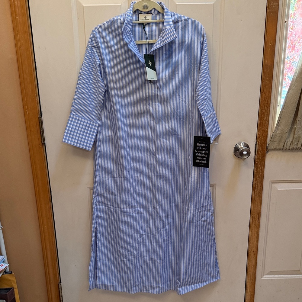 Tuckernuck Blue and White Striped Dress